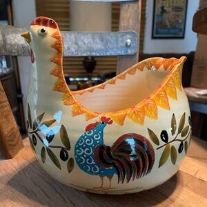 Handcrafted Ceramic Rooster Jug with Vibrant Colors